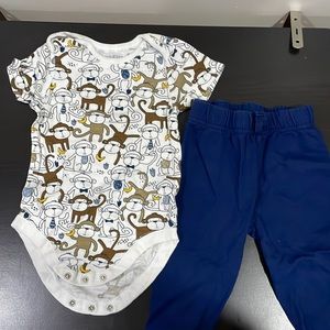 12-18 Months Baby Outfit with Monkeys
